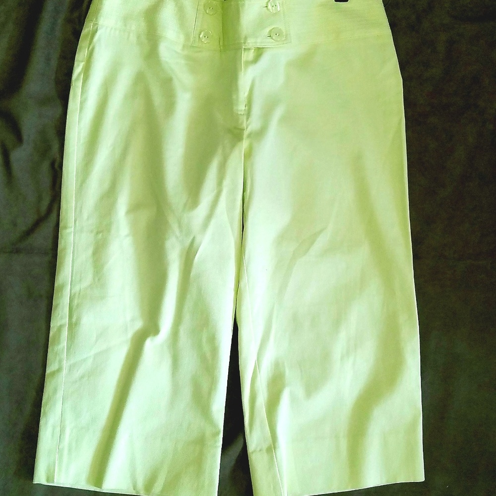 Nicole Miller Capris, Light Celadon Green sz 14